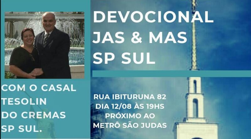 12/08/2018 - Devocional com Casal Tesolin para o MAS