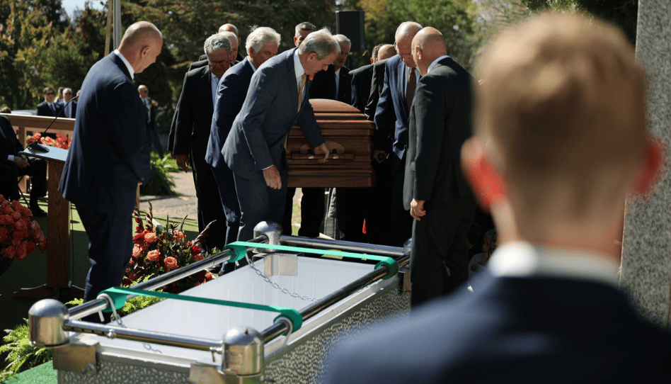 Imagem de onde o presidente Nelson foi sepultado.