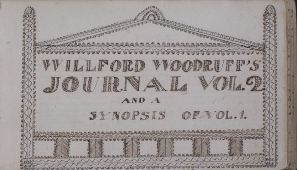 Imagem do Diário de Willford Woodruff no site do Catálogo de História da Igreja